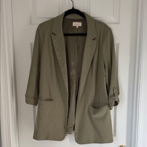 Skies Are Blue Olive Blazer